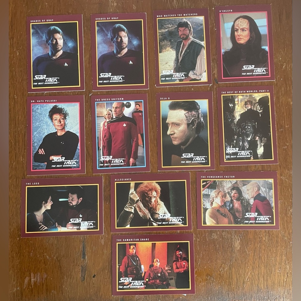 Star Trek The Next Generation Collectible Trading Cards Set of 12